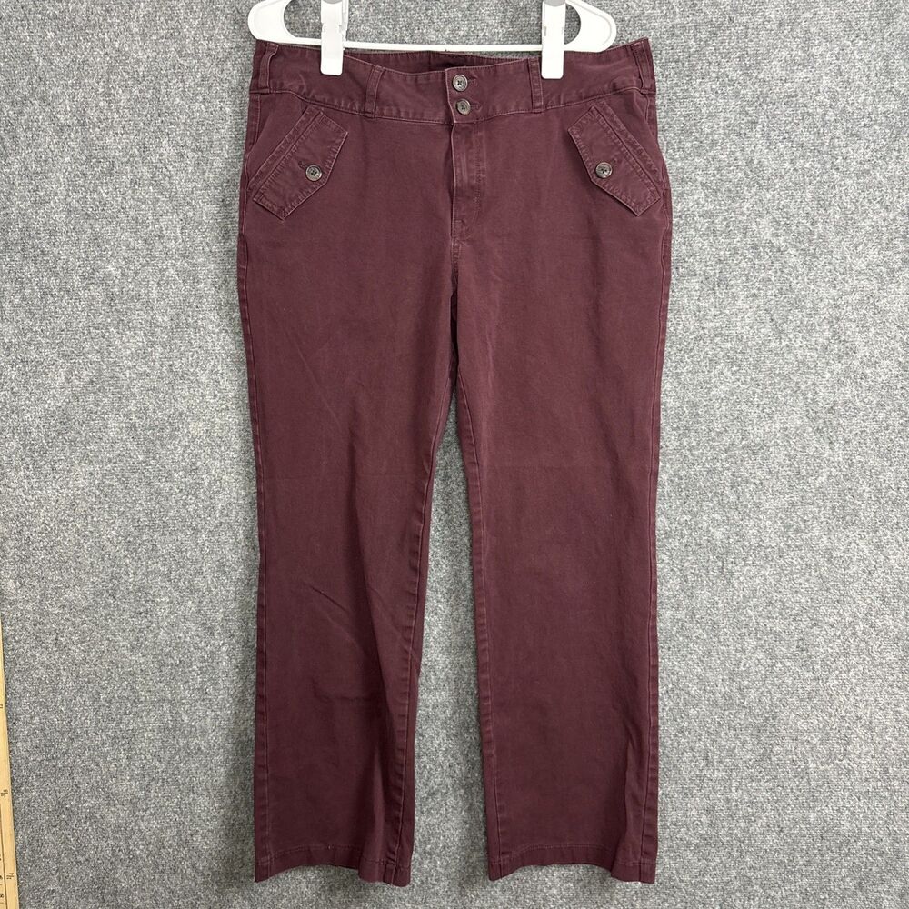 Sundance Pants Womens Size 16 Burgundy Straight Flaws